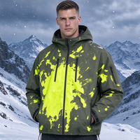 Veste coupe-vent personnalisée OEM Streetwear à fermeture éclair, imperméable, réactive à la température, en nylon pour homme, idéale pour le ski