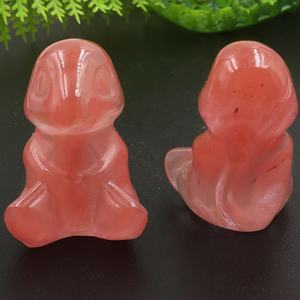 30mm Natural Crystal Healing Gem Stone Cute Cartoon <strong>Pokemoned</strong> Charmander Crystal Carving Animal for Home Decoration Gift - Product Image 5