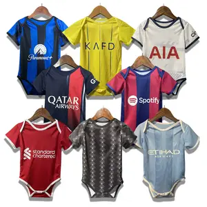 Squadra di Club su misura Baby Jumper Jersey Stock europa squadra di calcio pagliaccetto per neonati abbigliamento da calcio per il bambino che indossa con orgoglio