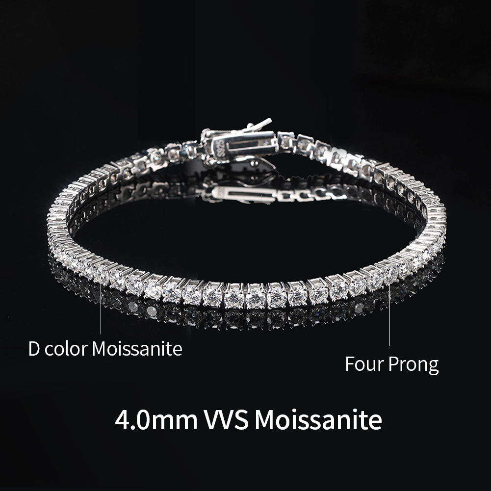 Moissanite Bracelet -4.0mm