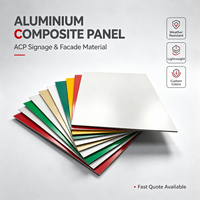 Paneles ZWM 3mm 4mm ACM Dibond ACP panel compuesto de aluminio de color sólido decorativo