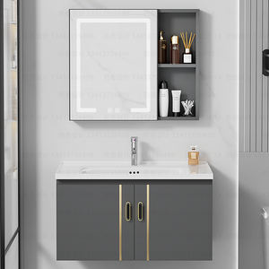 George Group Custom Modern Freestanding Bathroom Vanity Set High-End Lacquer Door <strong>Panel</strong> <strong>MDF</strong> Professional <strong>Bath</strong> Vanity Cabinet - Product Image 4