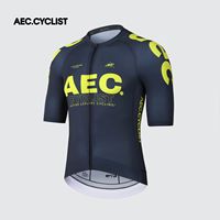 Maillots de cyclisme d'hiver à manches courtes pour femmes AEC.CYCLST en spandex/polyester, coupe-vent, ultralégers, respirants, séchage rapide, pour vélo de route