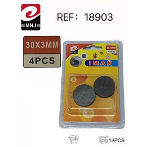 IMAN 30X3MM Magnetic Discs 4Pcs Pack For DIY Projects - Product Image 3