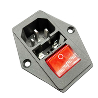 Prise secteur CA 220-250V à 3 broches avec interrupteur et fusible, support de prise secteur CA avec interrupteur