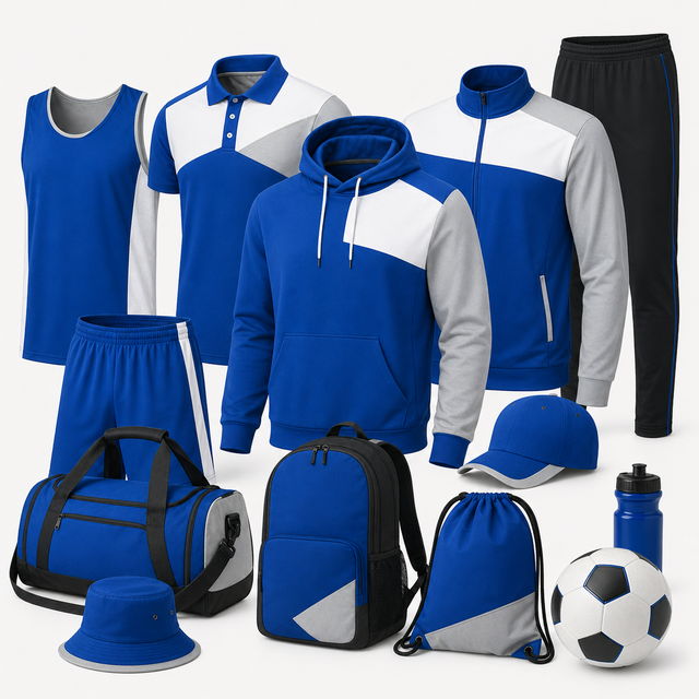Custom Sports Promotional Gift Set with T-shirt Shorts Socks Water Bottle Football & Training Accessories for Events