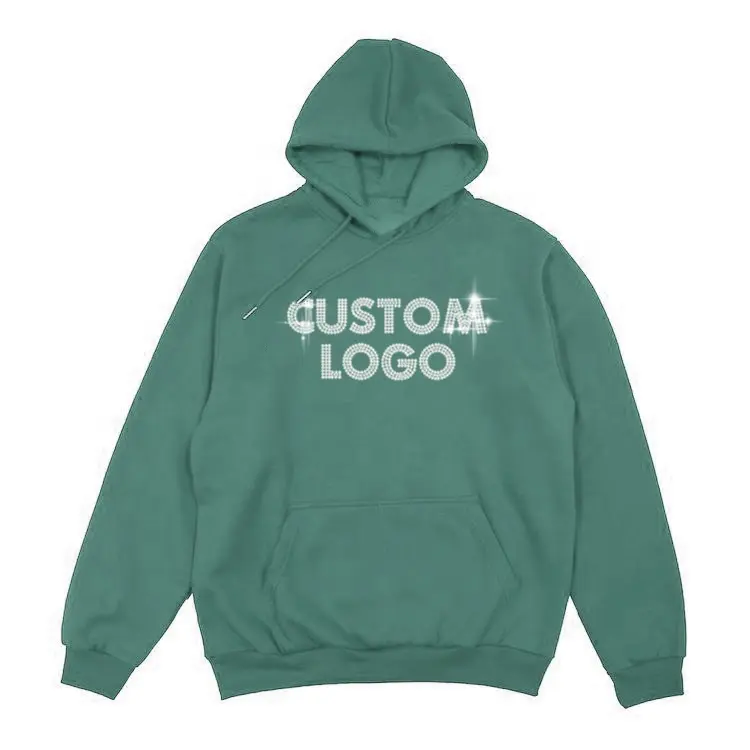 Custom hoodie pullover sweatshirt Fashion LOGO Custom Rhinestone Hoodie