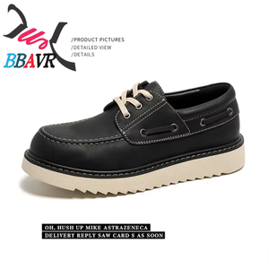 Chaussures Décontractées Hommes de Qualité Supérieure, Modèle Personnalisé, Baskets en Cuir à Enfiler ou à Lacets, Style Marche - Product Image 3