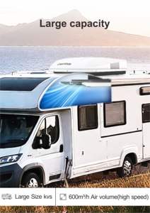 Climatiseur de toit pour camping-car CoolRide RVS100 115V/220V 15000BTU à fréquence variable DC avec compresseur puissant et vitesse extra-élevée - Product Image 4