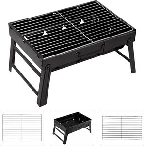 Advanced Modern Portable 430 Stainless Steel Powder Coated Charcoal <b>Grill</b> Folding Outdoor BBQ Telescopic Legs Double Air <b>Vents</b> - Product Image 6