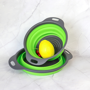 2 Pieces Kitchen <b>Strainer</b> Set Fruit and Vegetable Washing <b>Strainer</b> Collapsible <b>Colanders</b> Basket For Easy Storage - Product Image 6