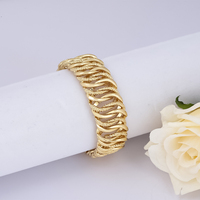 Bracelet à breloques JXX en laiton plaqué or 24 carats, motif cœur texturé, tendance, unisexe, cadeau idéal pour mariage africain, serti griffe