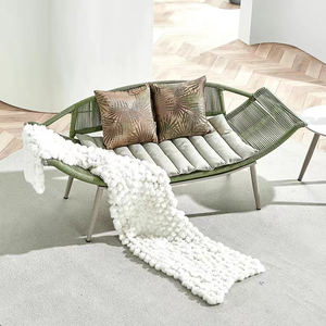 Villa giardino cortile doppia sedia a dondolo terrazza per il tempo libero corda intrecciata sedia a dondolo sospesa altalena <span class=keywords><strong>da</strong></span> esterno - Product Image 3