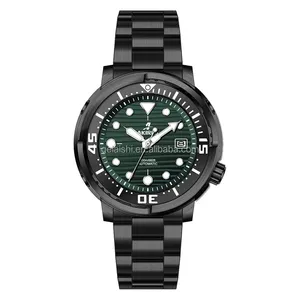 2022 OEM ODM высокое качество роскошный китайский кожаный Nh35 механизм мужские швейцарские часы автоматический логотип пилот спортивные часы для дайвинга