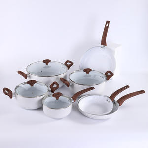 Juego de Ollas <span class=keywords><strong>Telamon</strong></span> con Revestimiento Antiadherente de Mármol Blanco, Productos de Cocina, Juego de Utensilios para Cocinar en Casa - Product Image 1