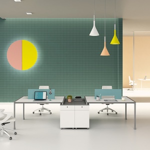 New Design Modern Office Furniture China 4 People Office <b>Desk</b> <b>Workstation</b> Office Partitions Table <b>Workstation</b> - Product Image 5