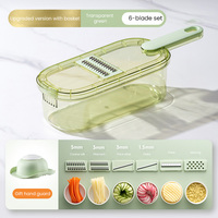 Handmatige keukenhulp voor fruit, vlees, knoflook, multifunctionele plastic groentesnijder, groentehakker, speciale gereedschappen