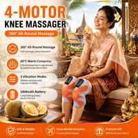Alat Pijat Lutut Magnetik Isi Ulang dengan Panas, Cahaya Merah, dan Getaran untuk Meredakan Nyeri Sendi