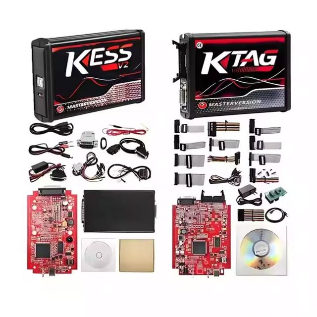 EU Red Kess V2 V5.017 Online 2.80 and KTAG 7.020 2.25 KTAG ECU Programming Tools OBD2 Tuning Kess Ktag Carton ECU Programmer
