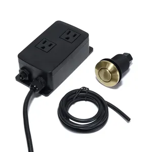 LEFOO LF40C Air Button Switch For Garbage Disposal And Food Waste With Socket Box