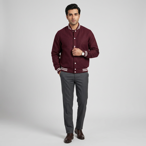 Cheap Price Custom Logo Front <b>Baseball</b> Varsity <b>Jacket</b> <b>Men</b> Wholesale 100% Cotton Breathable Casual Winter Letterman <b>Jacket</b> - Product Image 1