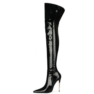 Young Girl Thin High Heels Winter Over the Knee High <b>Boots</b> Beauty Sexy Pointed Toe Daily Life Outdoor 12 High Heel Shoes - Product Image 3