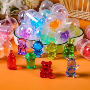 Jouets en plastique bon marché pour enfants en gros, capsules de 32*47 mm avec figurine animale en acrylique à l'intérieur pour distributeur automatique - Product Image 3