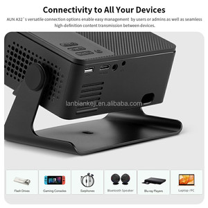 2025 smartcinema rạp hát tại nhà Mini LED chiếu A32 Pro Android 4K Video 1080P phim điện thoại không dây kết nối máy tính LCD - Product Image 6