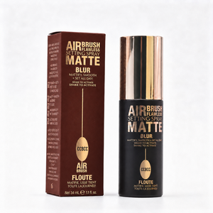 Matte Airbrush Effect Makeup Setting <b>Spray</b> Oil Control Blur Pores Waterproof Long Lasting Face Mist Alcohol-Free Black Bottle - Product Image 1