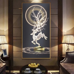 Moderno di lusso nordico animale astratto pittura di <span class=keywords><strong>cervo</strong></span> stampa per la camera di famiglia decorazione del portico arte della <span class=keywords><strong>parete</strong></span> - Product Image 2