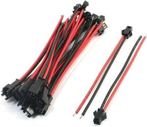 Cable de fuente de alimentación Tira de LED JST SM 2P Arnés de conexión macho hembra 1 a 2 Paso de 2,54mm 0,6 M 1M 2M Cable de extensión 2 pines 22AWG - Product Image 3