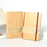 Agenda Ecológica Reciclada A5 con Tapa Dura de Madera, Cuaderno con Cubierta de Bambú Personalizada, Carpeta de Presentación, Diario, Regalos para Estudiantes