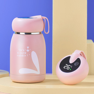 Botella Térmica Inteligente de Silicona sin BPA para Niños, Taza Antiderrames, Linda Botella de Acero Inoxidable Aislada con Estampado, para Regalo Promocional - Product Image 1