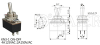 Interruptor de Palanca Económico y Duradero, Interruptor de Palanca ON-OFF Confiable de 12V, Interruptores de Palanca de 2 Pines para Automóvil y Barco