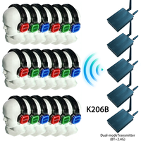 Casque DJ sans fil personnalisé RF avec LED, pour diffusion, Silent Disco, avec suppression du bruit ENC, pliable, pour fêtes, événements, yoga