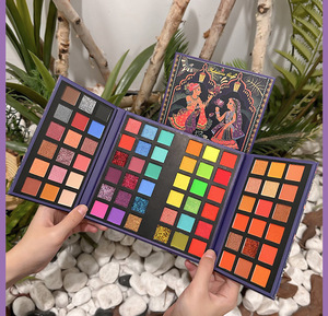 Lidschatten-Palette 2026 OEM 72 Farben Schimmer Hochpigmentierte Lidschatten-Palette Buchform Perlglanz Glänzende Lidschatten-Paletten für Branding - Product Image 1