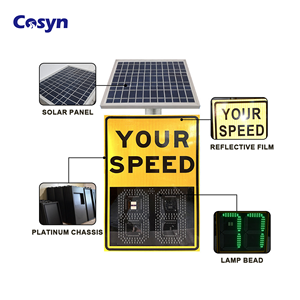 Tachimetro Radar a Energia Solare per Veicoli con Display in Tempo Reale ad Alta Velocità, Segnale di Velocità Radar - Product Image 3