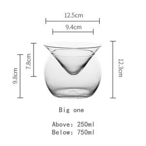 パーソナライズされたエコフレンドリーマティーニカクテルグラスクリエイティブエコフレンドリー再利用可能クリア高ホウケイ酸ラウンドグラスワインカップ - Product Image 6