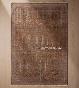 Tapis Oushak bleu turquoise noué à la main, tapis oriental en laine, tapis vintage, tapis bohème turc pour le salon - Product Image 2