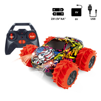Voiture télécommandée amphibie 4x4 pour enfants, jouet de graffitis télécommandé à quatre roues motrices