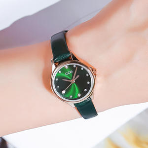 Reloj elegante para mujer, estilo moderno y fresco, correa de cuero, reloj de cuarzo resistente al agua para estudiantes - Product Image 3