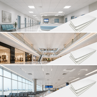 Panneaux acoustiques en aluminium à clipser pour plafond 300x300 Blanc Panneaux de plafond décoratifs Intérieur Plafond Acoustique Aluminium