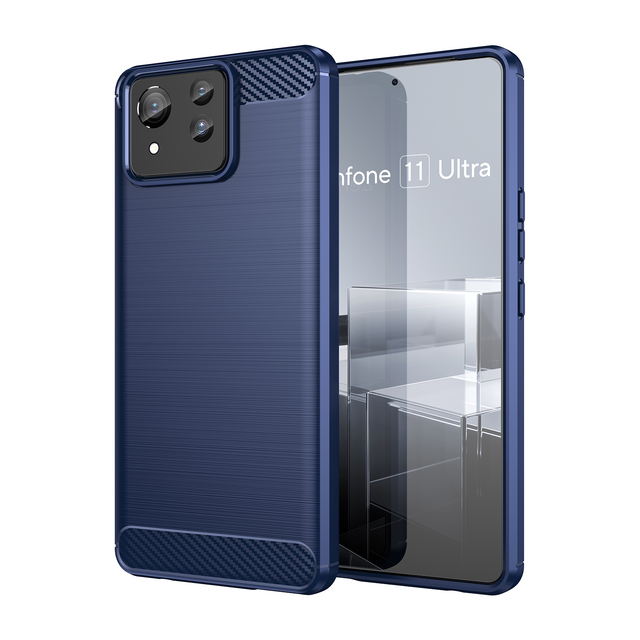 Shield Carbon Fiber Shockproof Soft TPU CE Certified Mobile Phone Case for Zenfone 11 Ultra