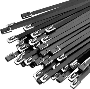 304 Zelfsluitende Kabelbinders Roestvrijstalen Metalen Ritssluitingen Fabriek Kabelbinders