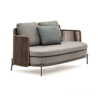 Ensemble table et chaises minimalistes modernes pour l'extérieur, 8 places, en acier inoxydable, pour cour/terrasse, meubles de salle à manger de jardin