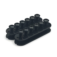 [Kits de micros à monter soi-même] Kits de micros Humbucker HOC-TMB - Bobine en céramique/plastique/Tête parapluie, pièce de pôle réglable/Câble 4C