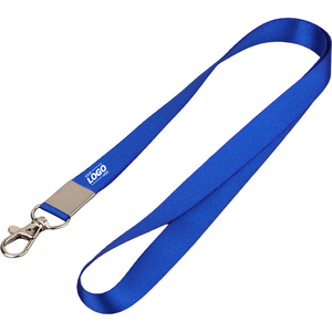 Custom Blue Nylon Lanyards Lanyard for Id Badges with Clip Swivel Hook