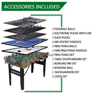 Bàn <span class=keywords><strong>Foosball</strong></span> 7 Trong 1 | Bàn Chơi Đa Năng Có Thể Gập Lại Với Khúc Côn Cầu Trên Không, <span class=keywords><strong>Foosball</strong></span>, <span class=keywords><strong>Ping</strong></span> <span class=keywords><strong>Pong</strong></span>, Bowling, Backgammon, Shuffleboard,48Inch - Product Image 2