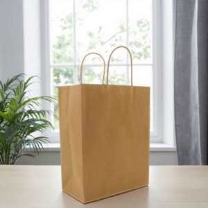 Customized Luxury Kraft Paper Bag Brown Square Bottom for Clothing and <b>Underwear</b> for Luxury Gifts and Shopping - Product Image 1