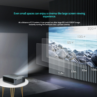 Mini projecteur LED intelligent d'extérieur, décodage 1080P, 400 ANSI, Android 9.0, WiFi, projecteur home cinéma, vente en gros d'usine OEM